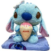 تصویر عروسک پتو دار استیج بستنی به دست آبی 