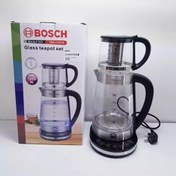 تصویر چای ساز روی همی بوش حک شده اصلی جرمنی با گارانتی 1800 وات کتری 2.5 لیتر و قوری 1 لیتر مدل CHAMPER 5 