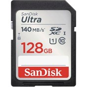 تصویر کارت حافظه 128 گیگابایت سندیسک SanDisk SD 128GB Ultra SDXC UHS-I 140MB/s Class 10 