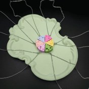 تصویر گردنبند طرح پنیر با زنجیر استیل 