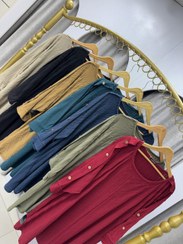 تصویر تونیک سرشانه دکمه دار 337 