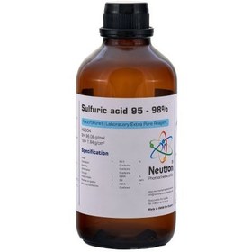 تصویر اسید سولفوریک ۹۸-۹۵% نوترون شیشه ای گرید EP حجم ۱ لیتر 