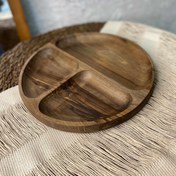 تصویر اردو خوری سه خانه چوب گردو 