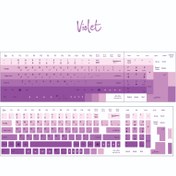 تصویر استیکر کیبورد مدل violet 