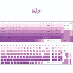 تصویر استیکر کیبورد مدل violet 