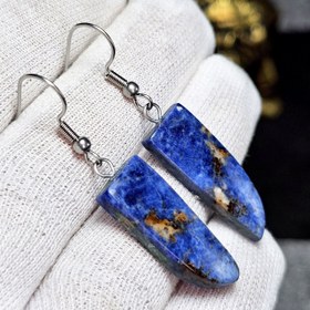 تصویر گوشواره سنگ طبیعی سودالیت معدنی کد 36706 