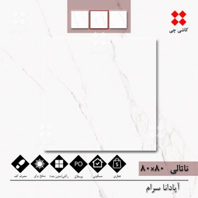 تصویر ناتالی سفید 80×80 کلکته براق پرسلان درجه 1 