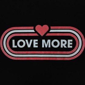 تصویر تیشرت مشکی نخ پنبه Love More (XL) جین 10 عددی 