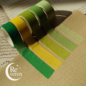 تصویر چسب واشی پنج عددی - آبی 