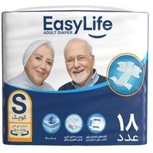 تصویر پوشینه چسبی بزرگسال سایز کوچک ایزی لایف18 عددی Easylife Adult Diaper Size Smal 18pcs