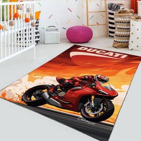 تصویر فرش سه بعدی چاپی طرح موتور WA-3957 