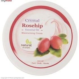 تصویر کرم مرطوب کننده صورت و بدن رز هیپ200 میلی لیتر کریستال Crystal Moisturizing Cream Rosehip