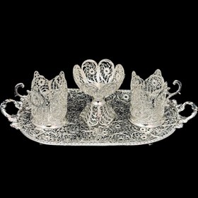 تصویر ظروف ملیله کاری ست پذیرایی چای خوری 13 