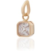 تصویر پلاک طلا (آویز) کالکشن نوبل مربع سفید 