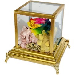 تصویر حباب گل رز و هورتانسیا جاودان 