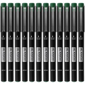 تصویر قلم خوشنویسی ۱۲ تکه نوک ۲ میلی‌متری جوهر سبز برند al khatat 12-Piece Calligraphy Pen 2mm Tip Green Ink