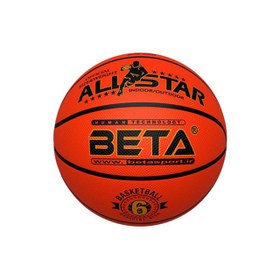تصویر توپ بسکتبال لاستیکی بتا مدل آلستار سایز 6 