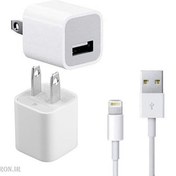 تصویر شارژر آیفون 6 پلاس اورجینال Wall Charger For Apple iPhone 6 Plus With Cable Charger