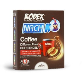 تصویر کاندوم فوق العاده نازک و تاخیری کدکس مدل Cofee بسته 3 عددی Kodex Nach Condom Cofee Delay 3pcs