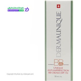 تصویر BB کرم رنگی ضدجوش و مات کننده چربی درمایونیک بژ طبیعی حجم 30 میلی لیتر Dermauniqe Unique Anti Imperfection BB Cream Spf 15