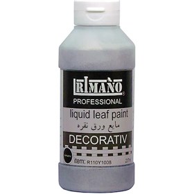 تصویر مایع نقره ریمانو مایع نقره ریمانو رنگی بر دو پایه آب و حلال جاگزینی برای ورق نقره پوششی پایه آب