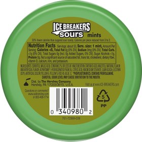 تصویر خوشبو کننده دهان بدون قند ترش آیس بریکرز با طعم هندوانه و سیب و پرتقال ice breakers ا ice breakers ice breakers