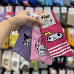 تصویر جوراب ساقدار طرح ملودی و کرومی 