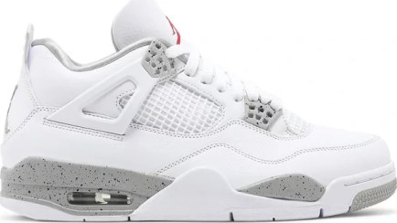 تصویر کتونی نایکی ایرجردن 4 سفید مدل Air jordan 4 Tech White 