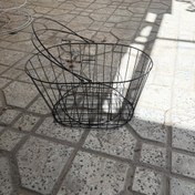 تصویر سبد پیکنیک بیضی مخصوص ارغوان بافی طول بزرگ ۴۵ 