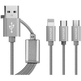 تصویر کابل تبدیل USB به لایتنینگ،microUSB،USB-C اوی مدل CL-970 به طول 1.2 متر 