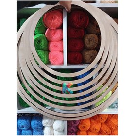 تصویر حلقه چوبی ماندلابافی 