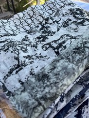 تصویر شال ابریشم - سفید مشکی Shall