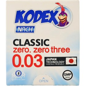 تصویر کاندوم کلاسیک 0.03 ناچ کدکس 3 تایی Nach Kodex Classic 0.03 Condom 3T