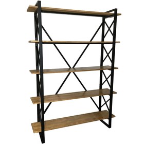 تصویر شلف ایستاده چوب فلز مدل شایا Shaya model wood & metal standing shelf