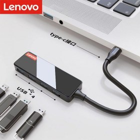 تصویر هاب 4 پورت Type-C لنوو C602 Lenovo C602 New 4Ports USB3.0 Hub