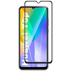 تصویر محافظ صفحه نمایش فول چسب هواوی Y6p Full Glass Screen Protector For Huawei Y6p