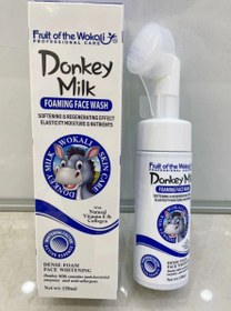 تصویر فوم براش دار سفید کننده شیر الاغ رنگ آبی حجم ۱۵۰ میل Foam donkey milk