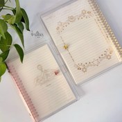 تصویر کلاسور شفاف سایز A5 طرح پاپیون 