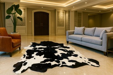 تصویر پوست گاو دباغی شده COWHIDE RUG