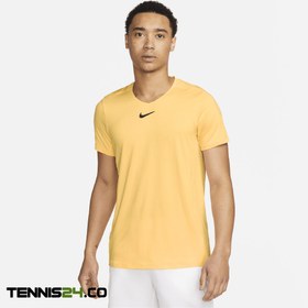 تصویر تی شرت تنیس مردانه نایک NikeCourt Dri-FIT Advantage- زرد 