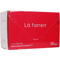 تصویر پد جوان کننده و لایه بردار لافارر حاوی آلفا هیدروکسی اسید 7درصد برای صورت وگردن (30عدد) 