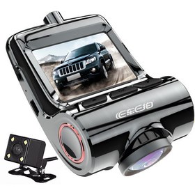 تصویر دوربین پشت آینه ای خودرو نامحسوس دو دوربین 4k کد 610 