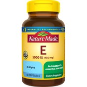 تصویر سافت ژل ویتامین E 1000 IU (450 میلی گرم) dl-Alpha برند نیچرمید ۶۰ عددی Nature Made Vitamin E 450 Mg 60 Softgels