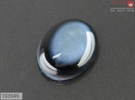 تصویر نگین عقیق سیاه باباقوری کد 103949 