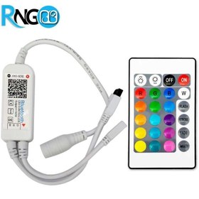 تصویر درايور و كنترلر RGB تک خروجی 192W (بلوتوثی+ریموت) 