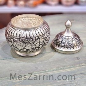 تصویر قندان قلم نقره 