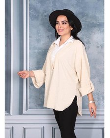 تصویر بلوز یقه سفید مرکشی 