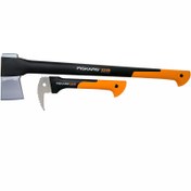 تصویر ست نگهدانده کنده و تبر ایکس 21 فیسکارس Fiskars X21 Wood Splitting Set 