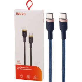 تصویر کابل تایپ سی فست شارژ Hatron HC185CC 3A 1m Hatron HC185CC 3A 1m Type-C Cable