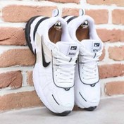 تصویر کتانی نایکی مدل V2K مردانه و زنانه رنگ سفید و مشکی با کفی دوخت 